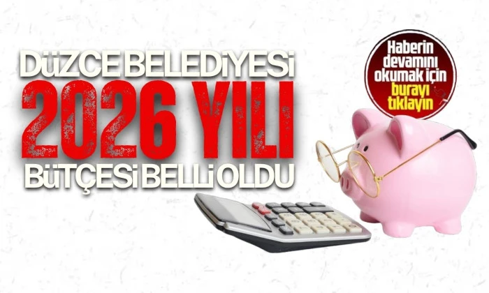 2026 Yılı Düzce Belediyesi’nin bütçesi