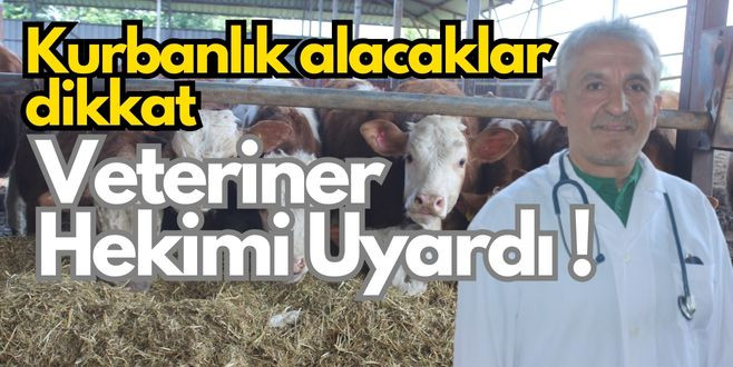 Veteriner Hekim Şerif Ali Karanfil Kurbanlık alacakları bilgilendirdi