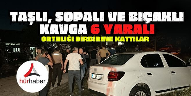 Taşlı, sopalı ve bıçaklı kavga 6 yaralı Düzce Haber