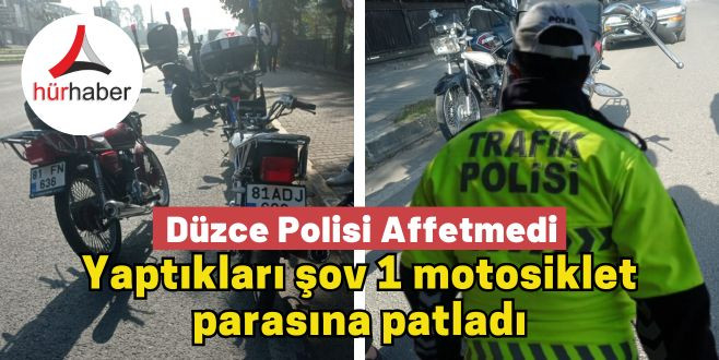 Yaptıkları şov 1 motosiklet parasına patladı