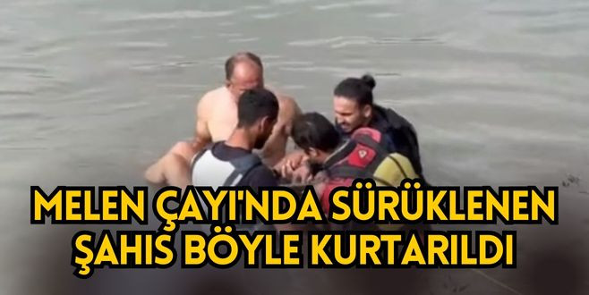 Melen Çayı'nda sürüklenen şahıs böyle kurtarıldı