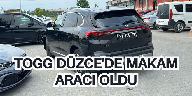 Türkiye'nin yerli ve milli otomobili TOGG, Düzce Valisi Cevdet Atay'ın makam aracı olarak kullanılacak.