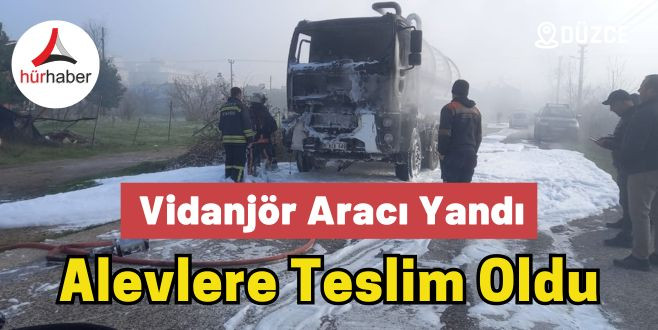 Vidanjör Aracı Yandı