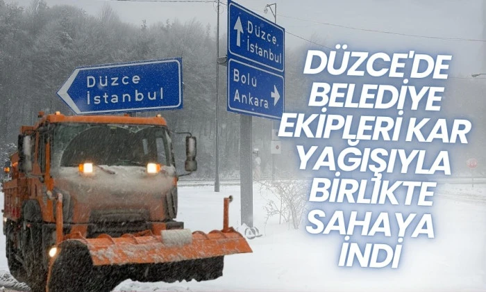 Düzce'de Kar Küreme Çalışmaları