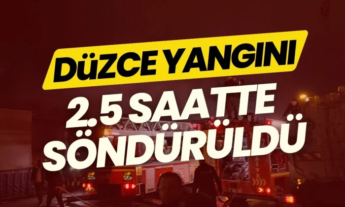 D&uuml;zce &Uuml;&ccedil;k&ouml;pr&uuml;'de Strafor Fabrikası 2.5 Saatte S&ouml;nd&uuml;r&uuml;ld&uuml;