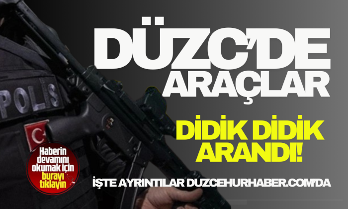Narkotik köpekli uygulamada araçlar didik didik arandı