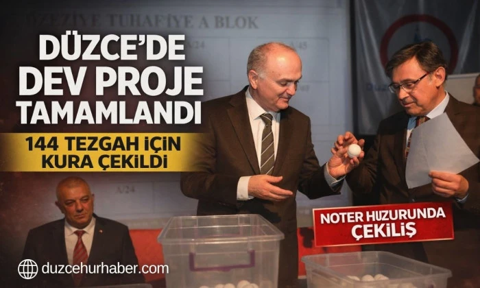 D&uuml;zce&rsquo;de Esnafın Yeni Yeri Belli Oldu! Kura &Ccedil;ekimi Yapıldı