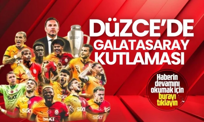 Düzce'de Galatasaray’ın şampiyonluğunda dikkat çeken kutlama yaptı 