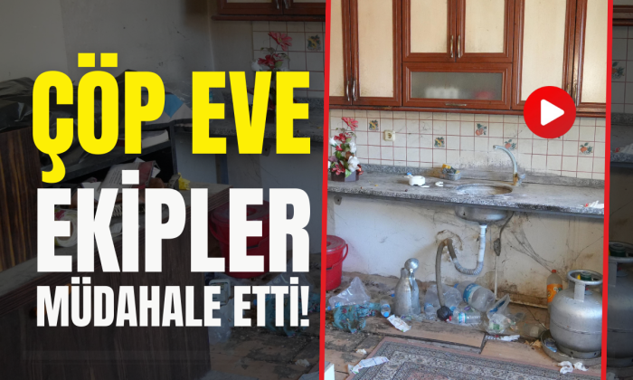 Çöp eve Düzce Belediyesi müdahale etti!