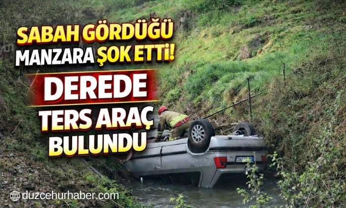 D&uuml;zce'de İtfaiye ekipleri ara&ccedil;ta şahıs olup olmadığı kontrol etti