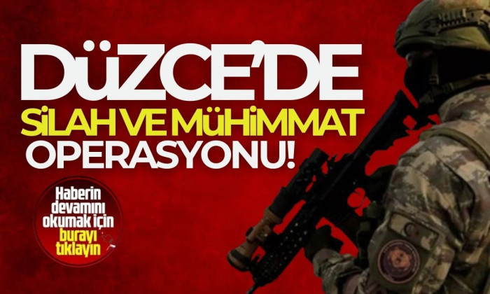 Düzce'de kaçak silah ve mühimmat operasyonu! 