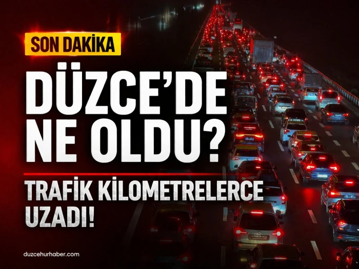 Düzce otoyol trafik son dakika: Yoğunluk arttı, sürücüler yolda kaldı
