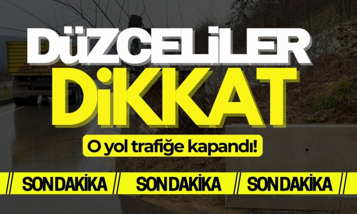 Heyelan yolu kapattı!