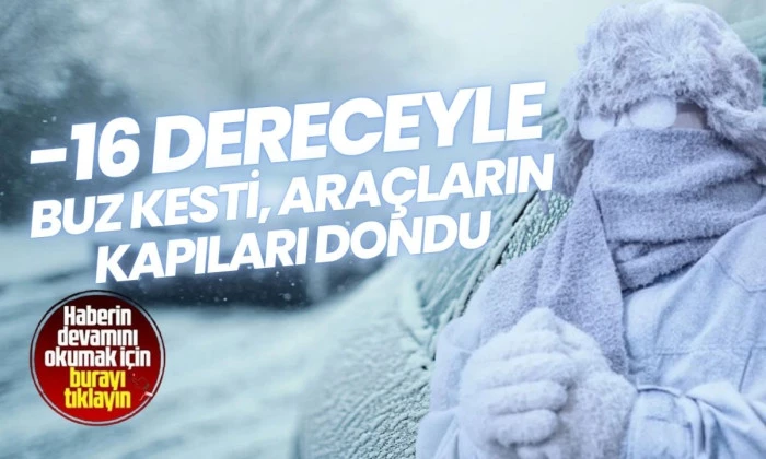 Araçlar kar altında dondu