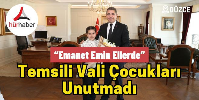  Düzce Valiliği’ne de temsilen ilkokul 4. Sınıf öğrencisi Elif Su Tanay oturdu