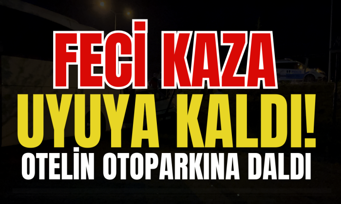 Otelin otoparkına daldı!