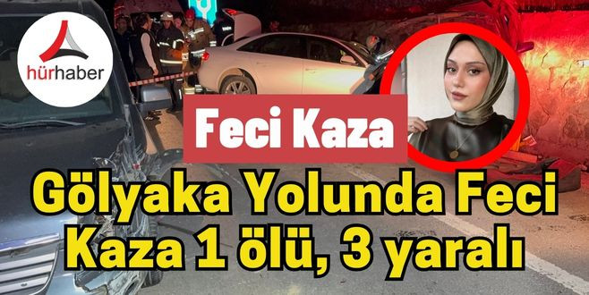 Düzce Gölyaka Yolunda Feci Kaza 1 ölü, 3 yaralı