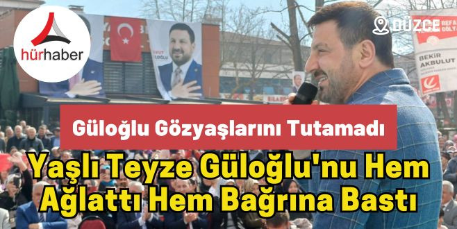 Güloğlu gözyaşlarını tutamadı hem ağlattı hem bağrına bastı.