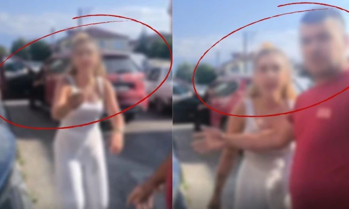 D&uuml;zce'de Kadınlar Trafikte Yumruklu Kavga Kamerada! 3 Kadın G&ouml;zaltında