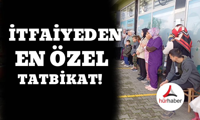 Özel çocuklar, itfaiye ekibinden uygulamalı eğitim aldı