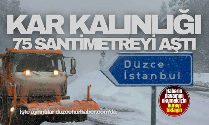 Bolu Dağı'nda kar yağışı etkili oluyor: Kar kalınlığı 75 santimetreyi aştı