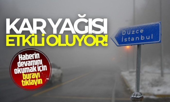 Bolu Dağı'nda kar yağışı etkili oluyor