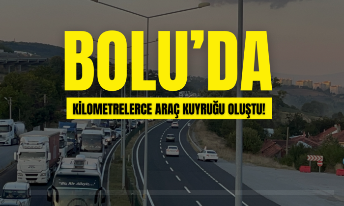 Bolu’da İstanbul istikametinde kilometrelerce araç kuyruğu oluştu