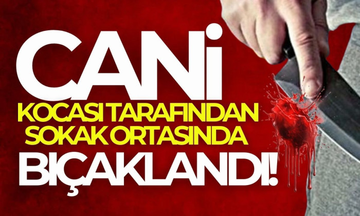 Kocası tarafından sokak ortasında bıçaklandı: Durumu ağır! 