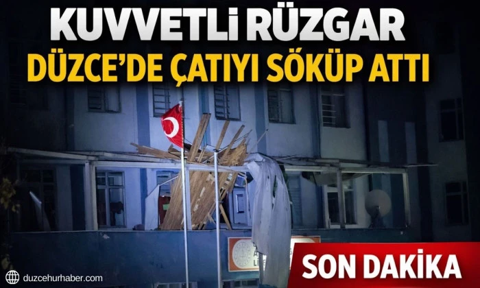 D&uuml;zce Okul &Ccedil;atısı U&ccedil;tu Okul Kapandı