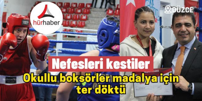 Okullu boksörler nefes kesti