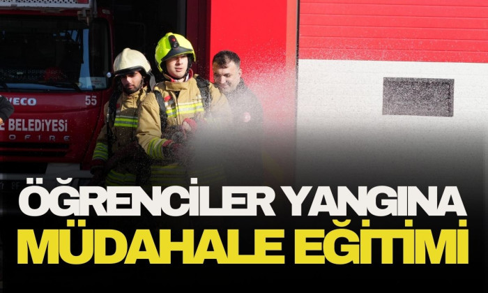 Üniversite öğrencilerine yangına müdahale eğitimi