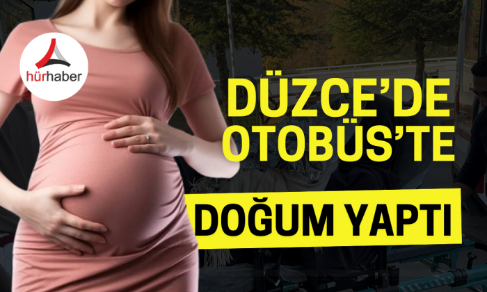 Otobüste doğum yaptı