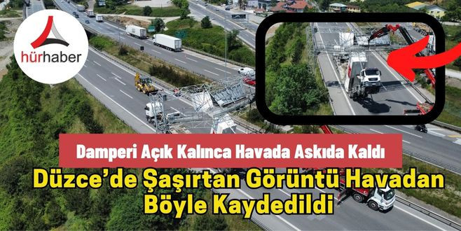 Otoyolda şaşırtan kaza