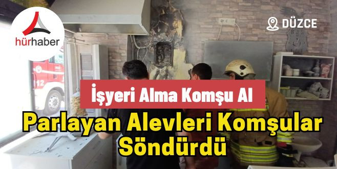 Parlayan alevleri komşular söndürdü