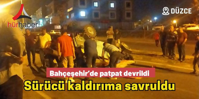 Patpat devrildi;1 yaralı