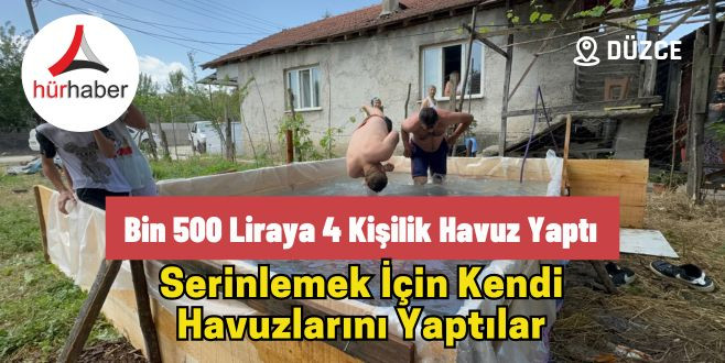 Bin 500 liraya 4 kişilik havuz yaptı