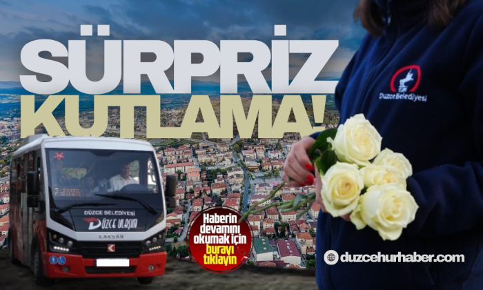 Yolcular şoförlere kırmızı beyaz gül verdiler