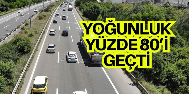 Tüm şeritler doldu, yoğunluk yüzde 80’i geçti