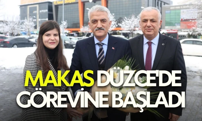 DÜZCE YENİ VALİSİ MEHMET MAKAS DÜZCE'DE GÖREVE BAŞLADI 