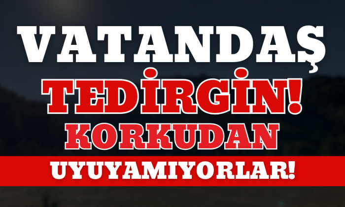 Vatandaşlar gece gündüz tetikte: Korkudan uyuyamıyorlar