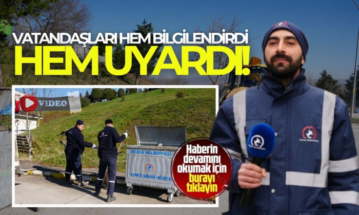 Temizlik işleri personellerinden farkındalık çalışması!