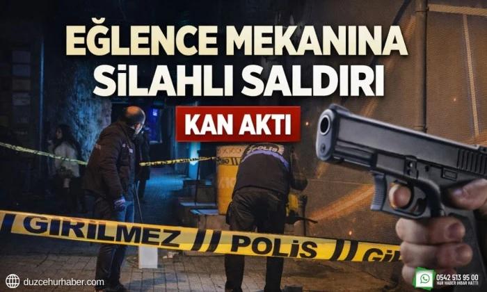 Eğlence mekanına silahlı saldırı dehşet anları 