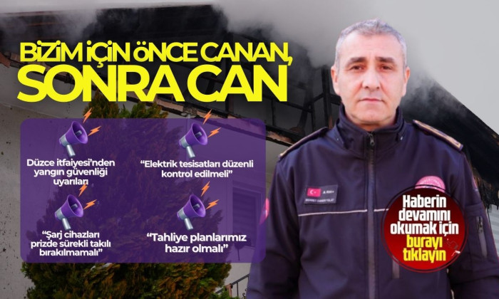 Düzce itfaiyesi’nden yangın güvenliği uyarıları
